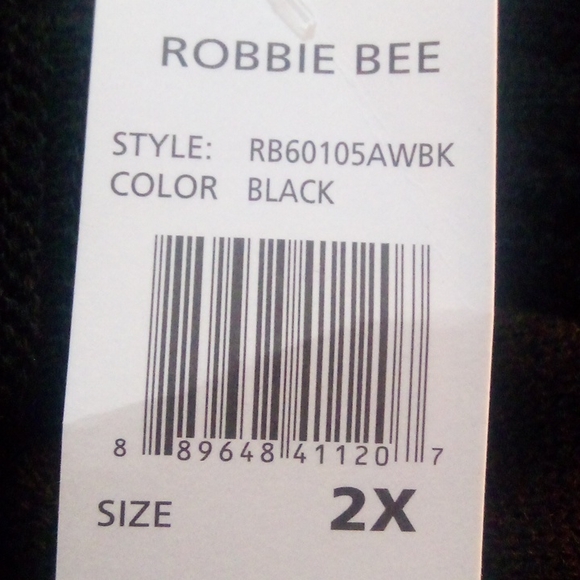 Signature by Robbie Bee Women's Short-Sleeve Open Front Cardigan 2× - Picture 5 of 5